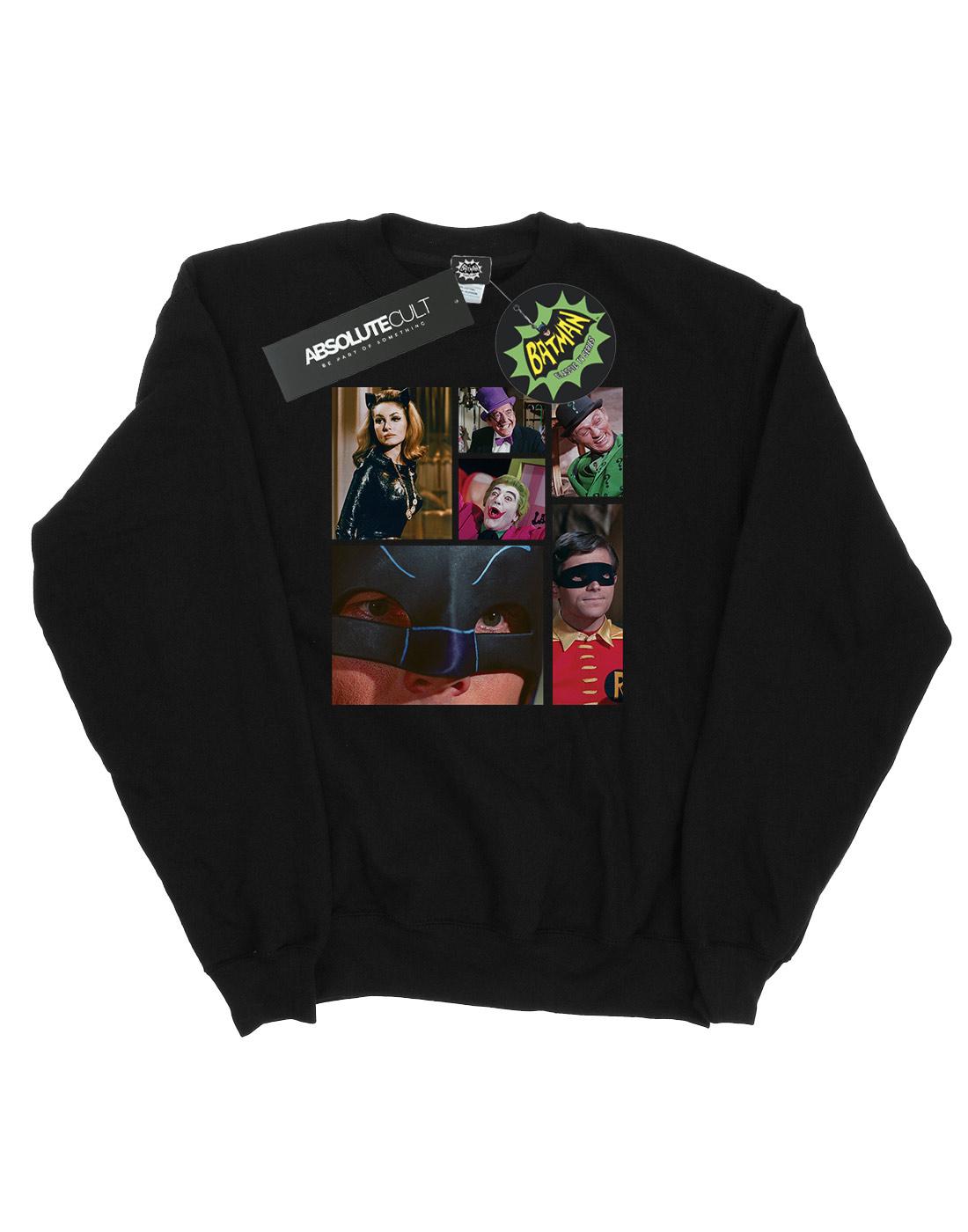 Black - Front - DC Comics Girls Batman TV Series Class Photo Sweatshirt