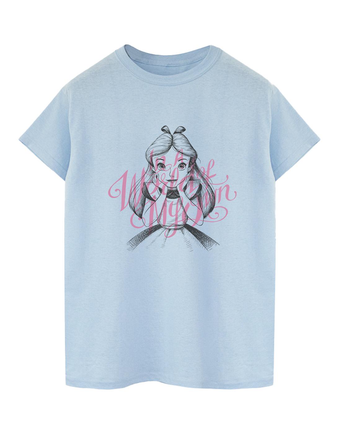 Baby Blue - Front - Disney Mens Alice In Wonderland In A World Of My Own T-Shirt