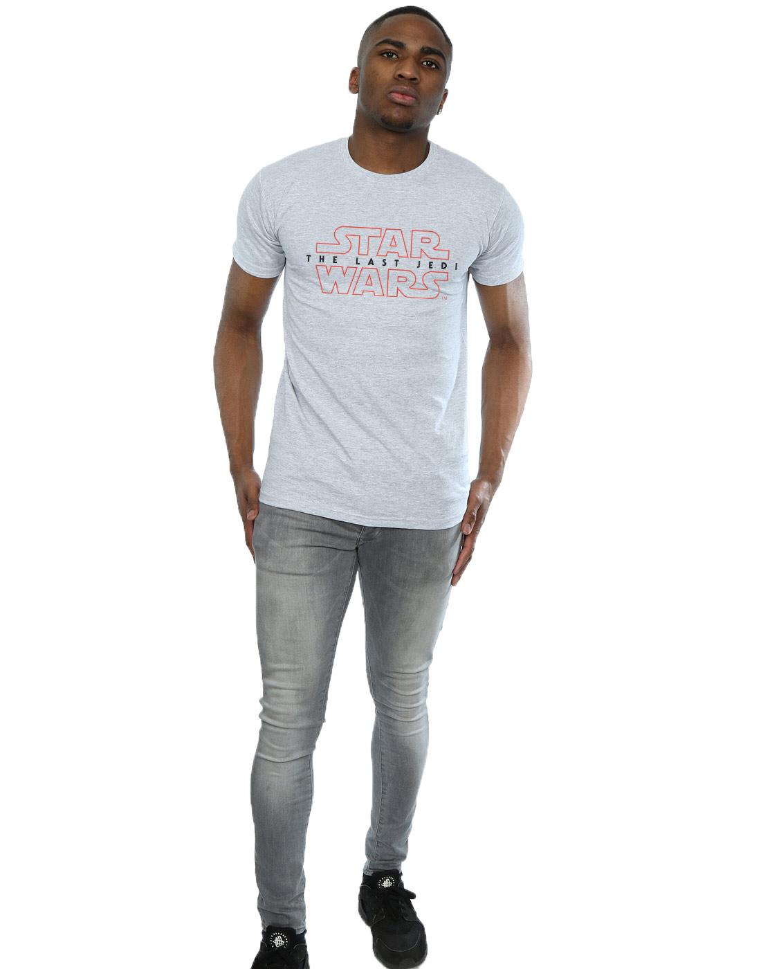Sports Grey - Lifestyle - Star Wars: The Last Jedi Mens Logo Cotton T-Shirt