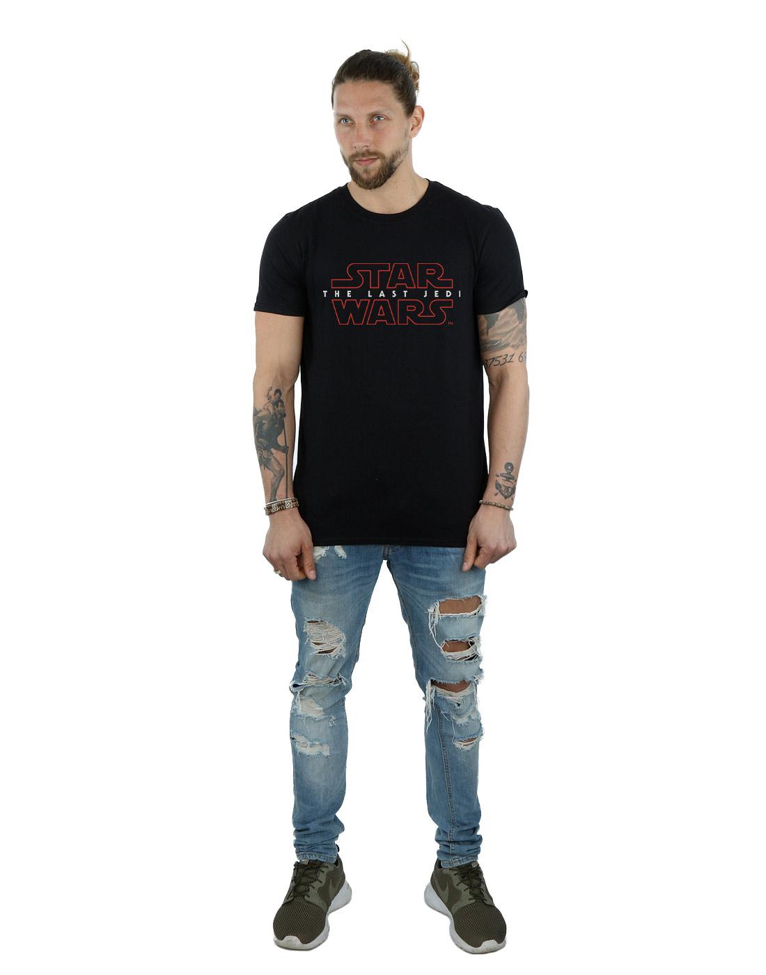 Black - Close up - Star Wars: The Last Jedi Mens Logo Cotton T-Shirt