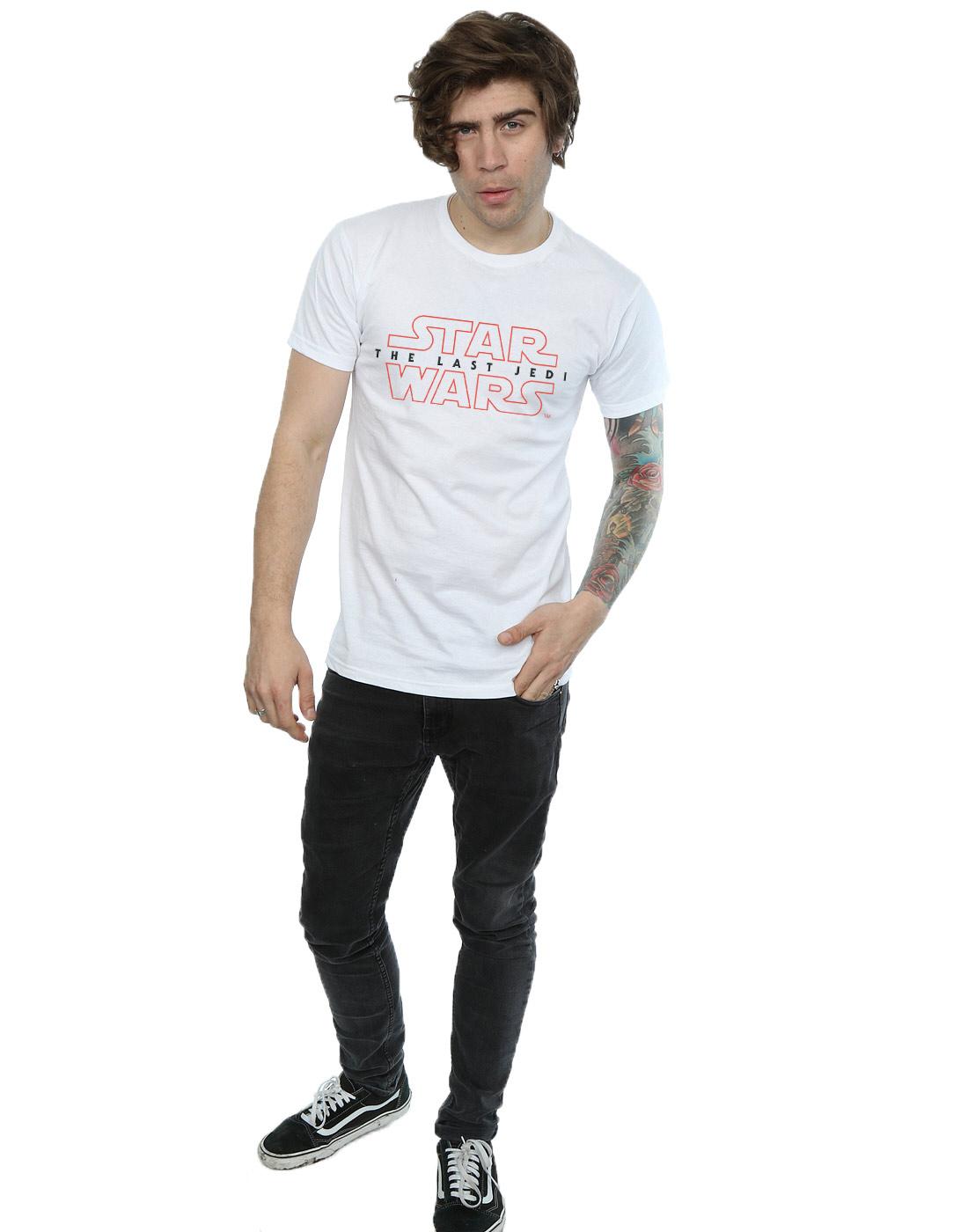 White - Lifestyle - Star Wars: The Last Jedi Mens Logo Cotton T-Shirt