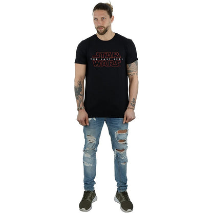 Black - Side - Star Wars: The Last Jedi Mens Logo Cotton T-Shirt