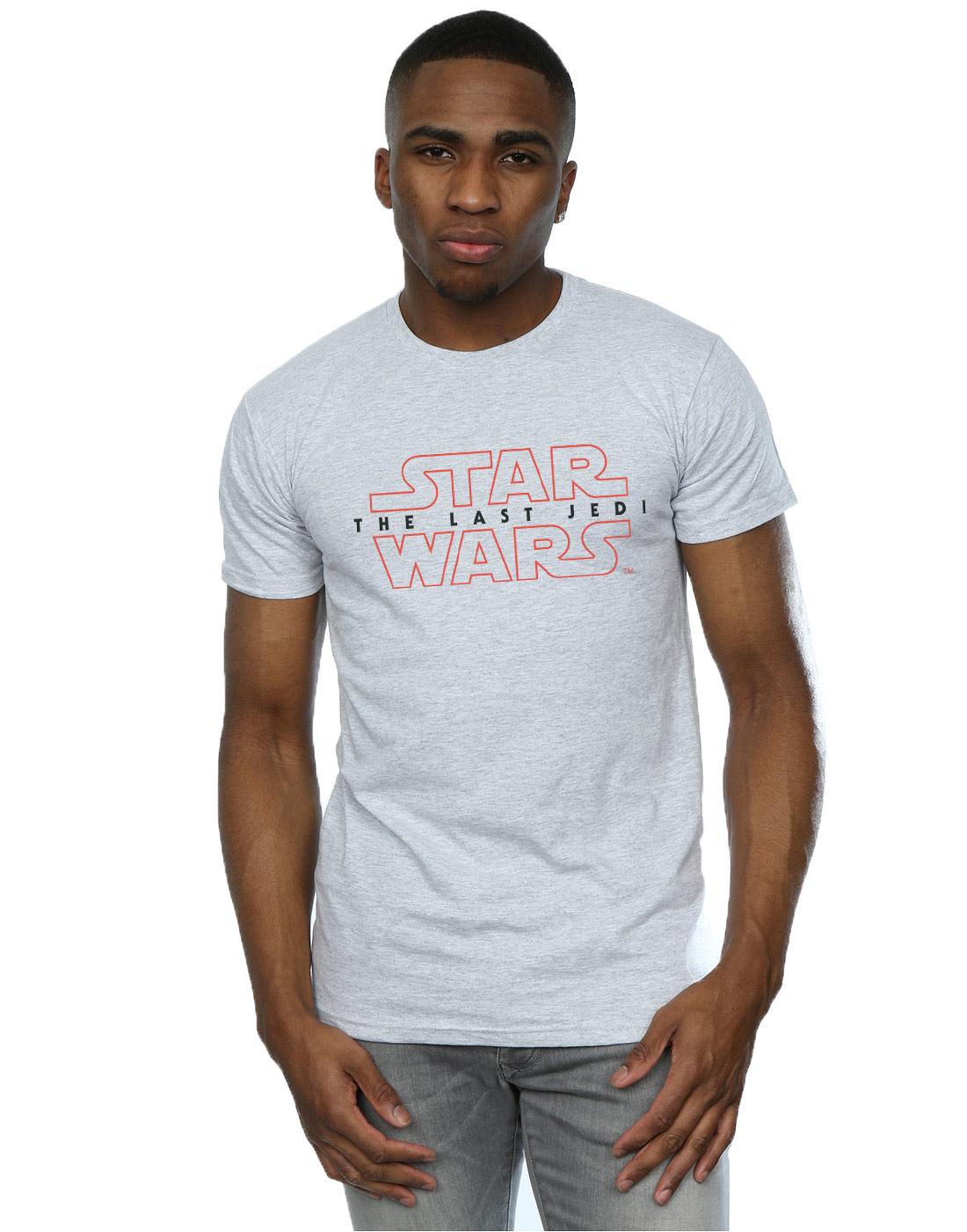 Sports Grey - Back - Star Wars: The Last Jedi Mens Logo Cotton T-Shirt