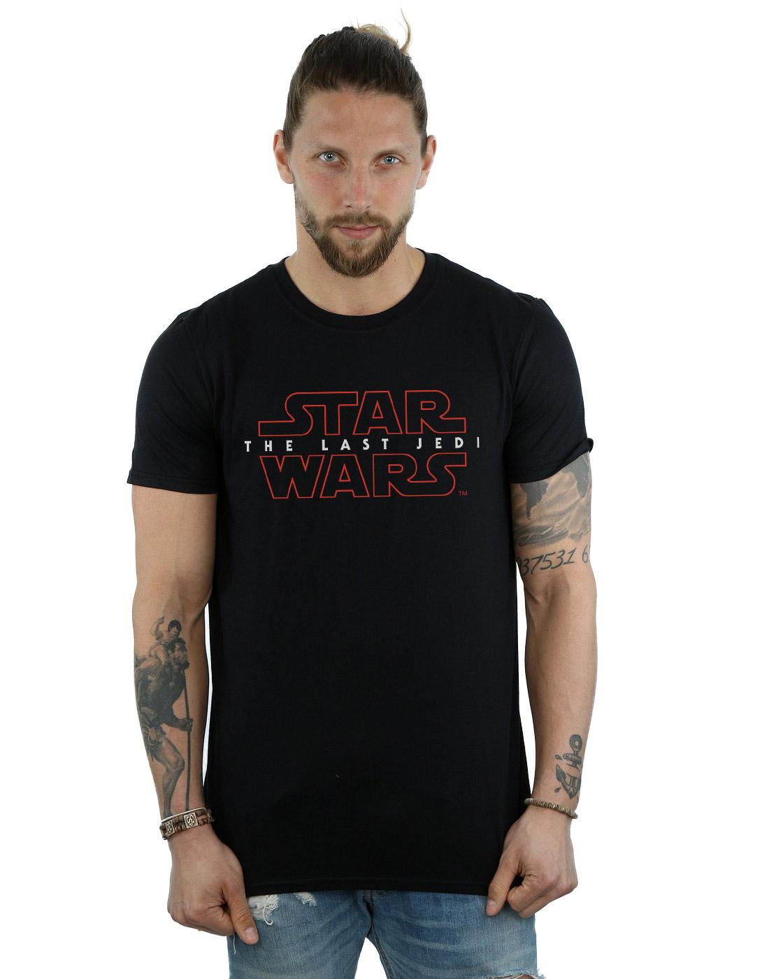 Black - Lifestyle - Star Wars: The Last Jedi Mens Logo Cotton T-Shirt