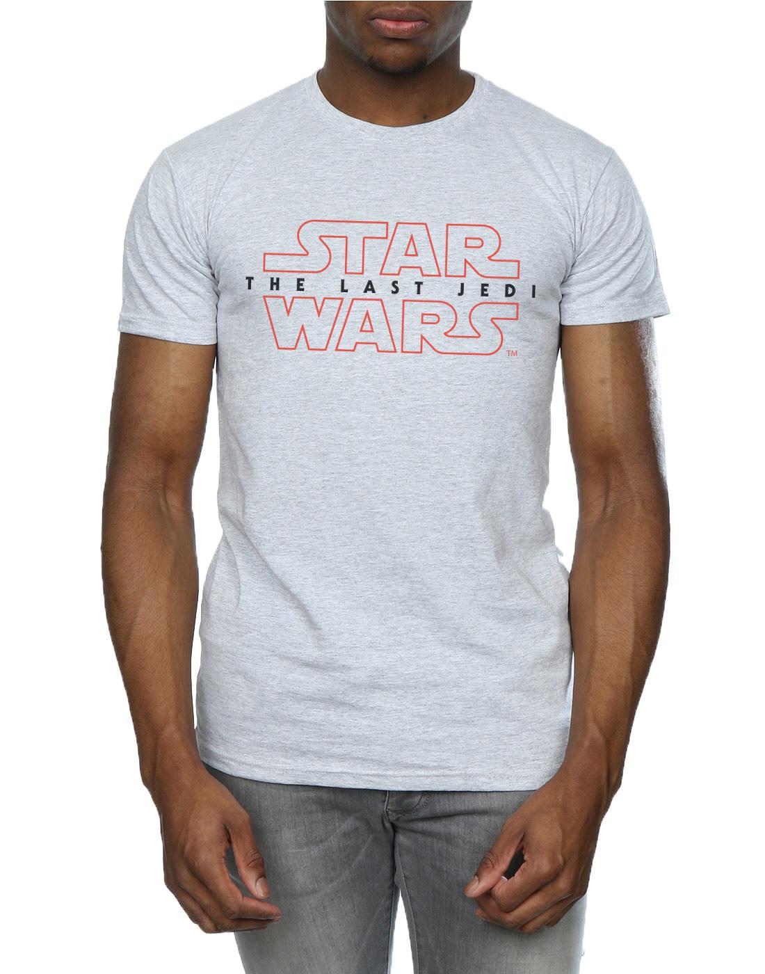Sports Grey - Side - Star Wars: The Last Jedi Mens Logo Cotton T-Shirt