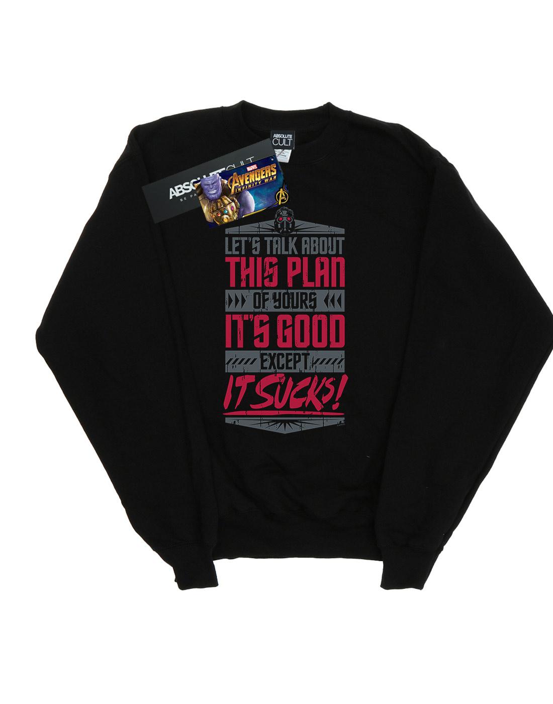 Black - Front - Marvel Mens Avengers Infinity War It Sucks Cotton Sweatshirt