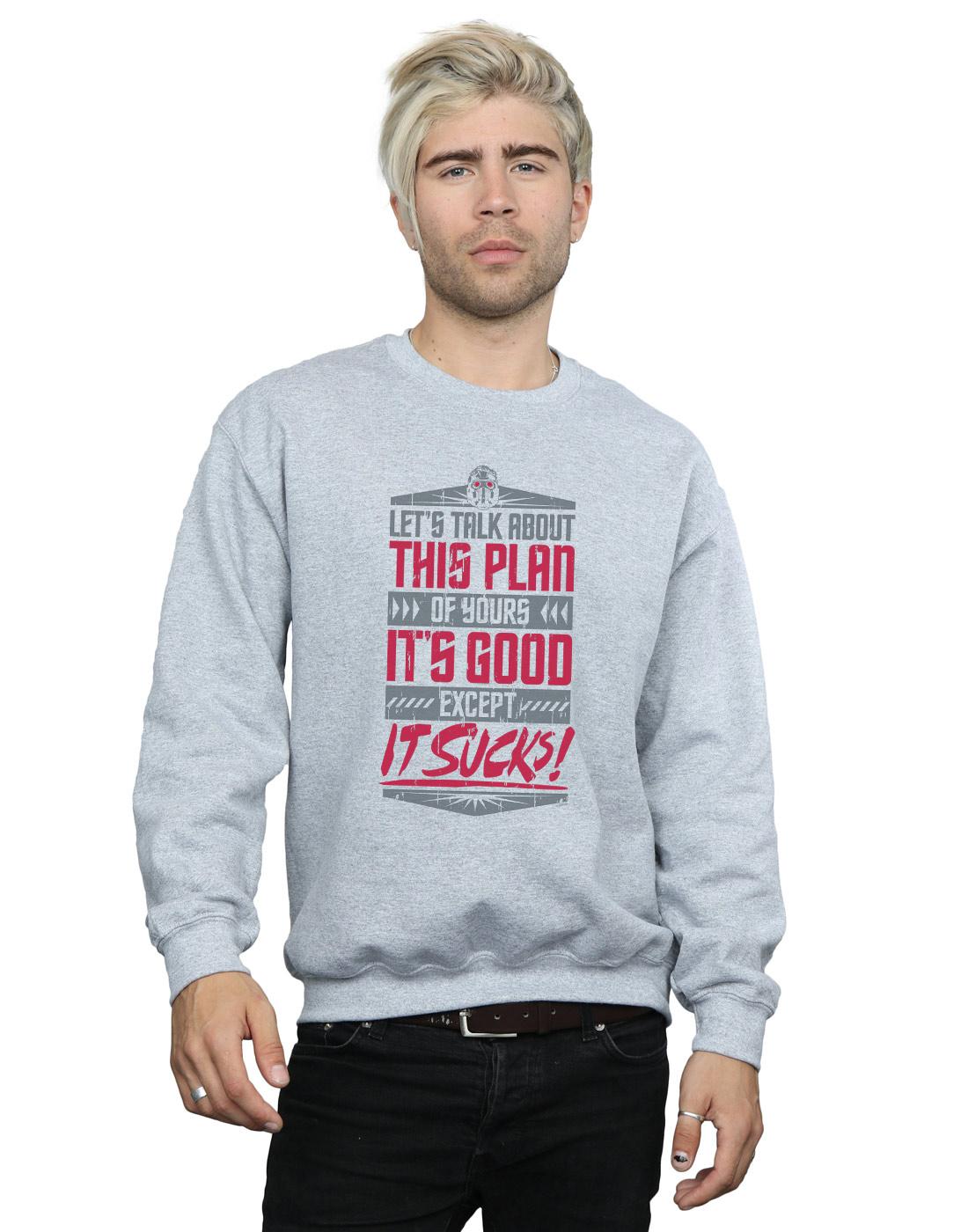 Sports Grey - Back - Marvel Mens Avengers Infinity War It Sucks Cotton Sweatshirt