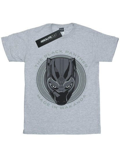 Sports Grey - Front - Marvel Girls Black Panther Made in Wakanda Cotton T-Shirt
