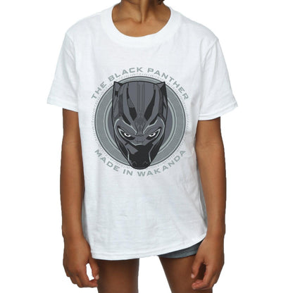 White - Side - Marvel Girls Black Panther Made in Wakanda Cotton T-Shirt
