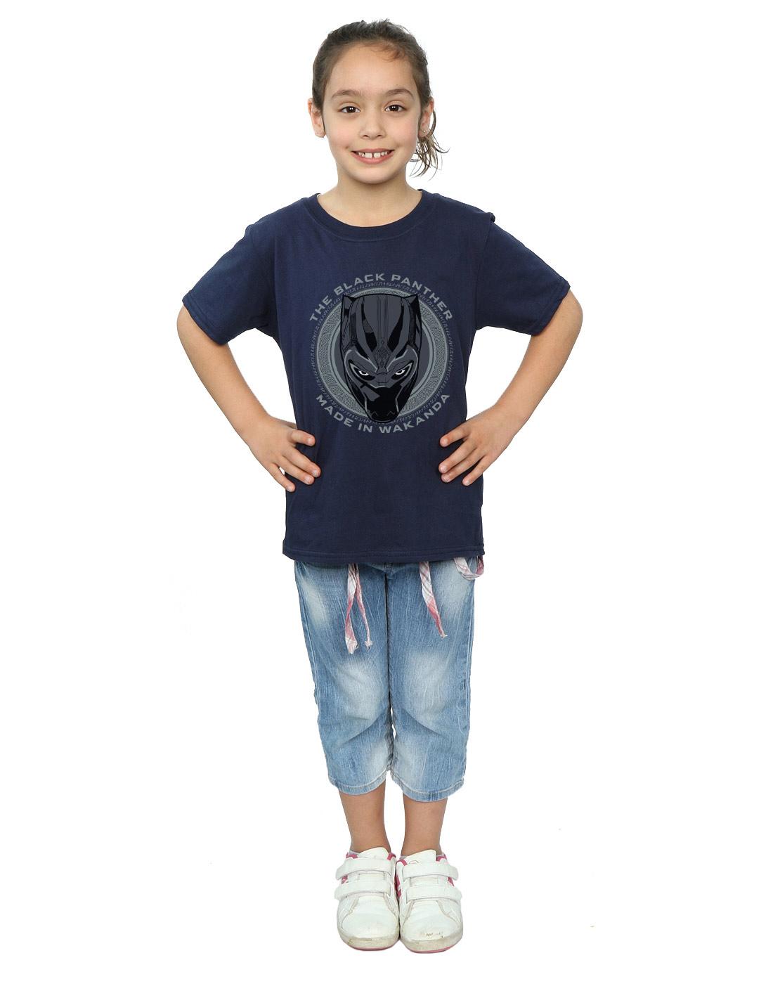 Navy Blue - Lifestyle - Marvel Girls Black Panther Made in Wakanda Cotton T-Shirt