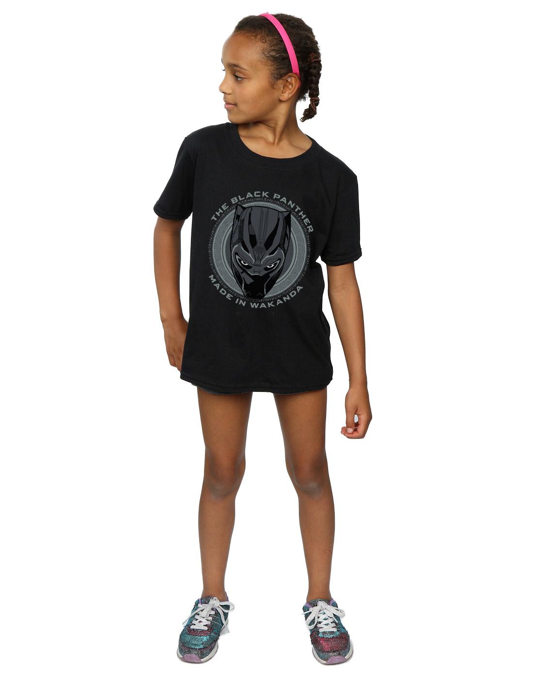 Black - Lifestyle - Marvel Girls Black Panther Made in Wakanda Cotton T-Shirt