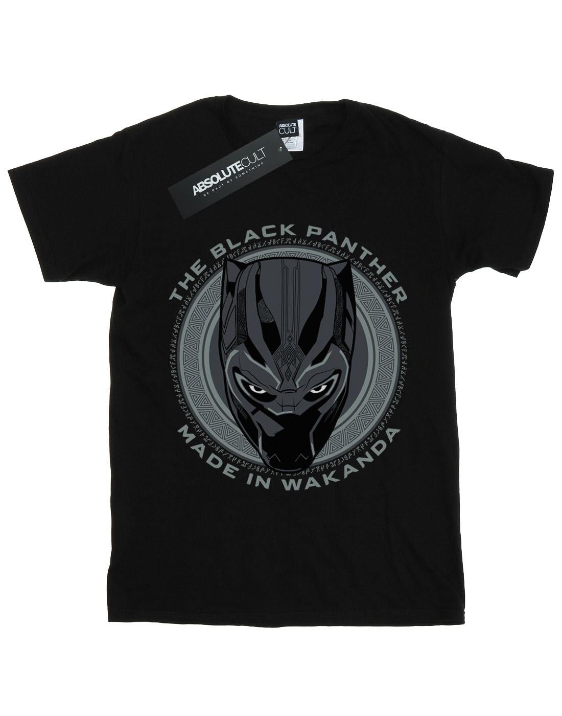 Black - Front - Marvel Girls Black Panther Made in Wakanda Cotton T-Shirt