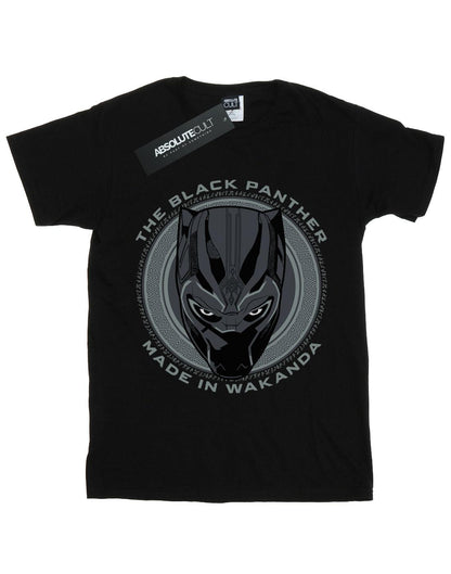 Black - Front - Marvel Girls Black Panther Made in Wakanda Cotton T-Shirt