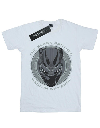 White - Front - Marvel Girls Black Panther Made in Wakanda Cotton T-Shirt