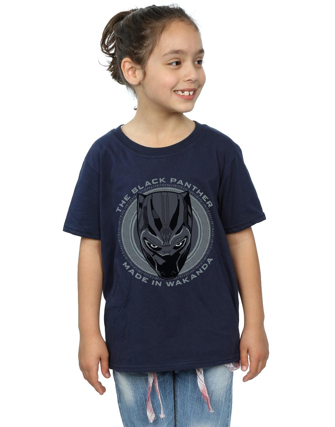 Navy Blue - Back - Marvel Girls Black Panther Made in Wakanda Cotton T-Shirt