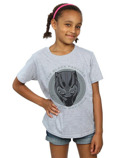 Sports Grey - Back - Marvel Girls Black Panther Made in Wakanda Cotton T-Shirt