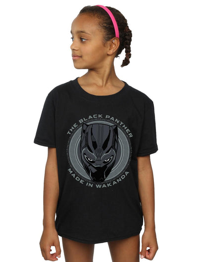 Black - Back - Marvel Girls Black Panther Made in Wakanda Cotton T-Shirt