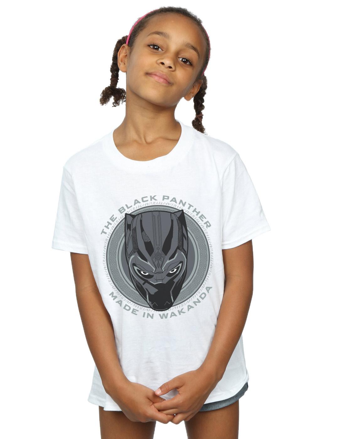 White - Back - Marvel Girls Black Panther Made in Wakanda Cotton T-Shirt
