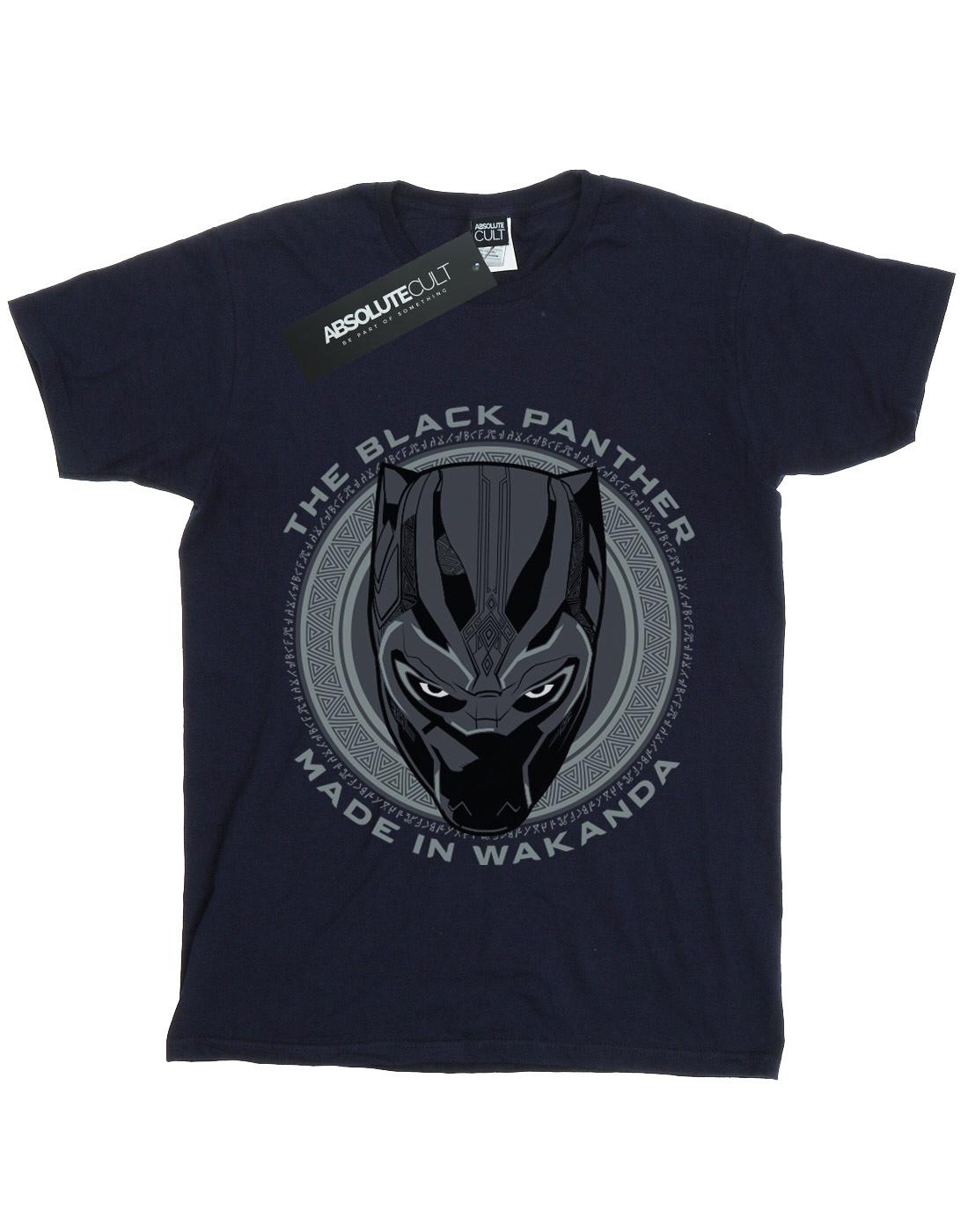 Navy Blue - Front - Marvel Girls Black Panther Made in Wakanda Cotton T-Shirt