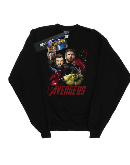 Black - Front - Marvel Mens Avengers Infinity War The Fallen Cotton Sweatshirt