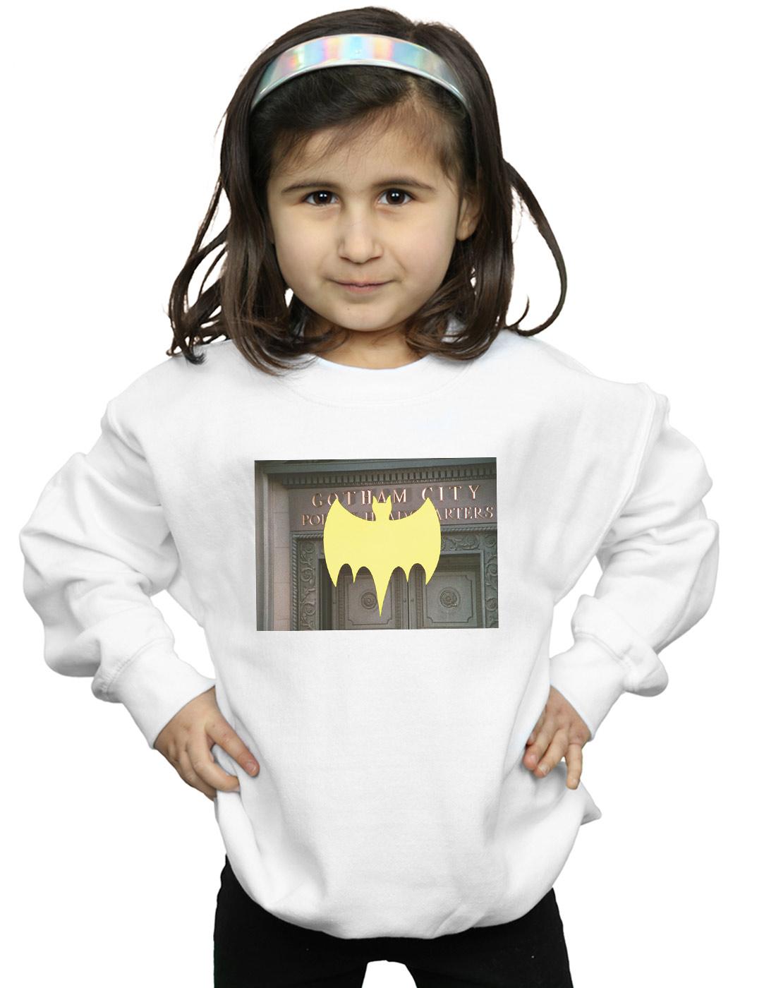 White - Back - DC Comics Girls Batman TV Series Gotham City Police Sweatshirt