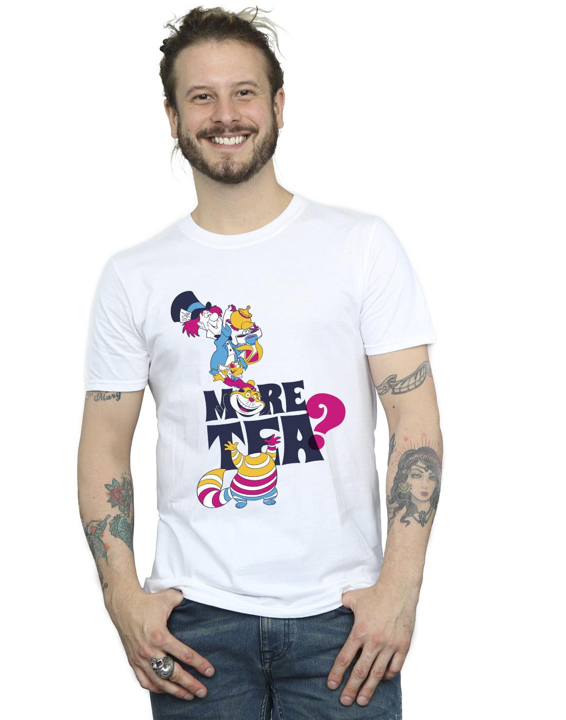 White - Back - Disney Mens Alice In Wonderland More Tea T-Shirt