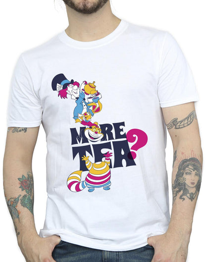White - Side - Disney Mens Alice In Wonderland More Tea T-Shirt
