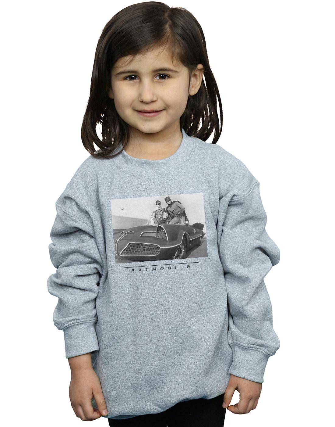 Sports Grey - Back - DC Comics Girls Batman TV Series Batmobile Sweatshirt
