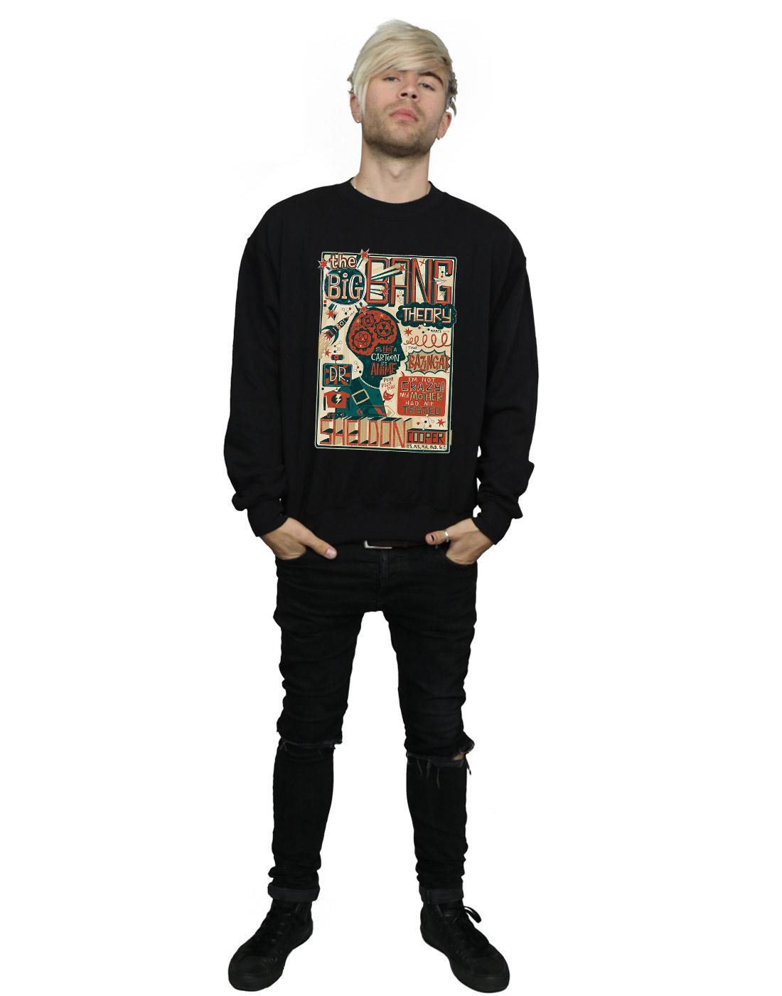Black - Lifestyle - Big Bang Theory Mens Infographic Poster Cotton Sweatshirt