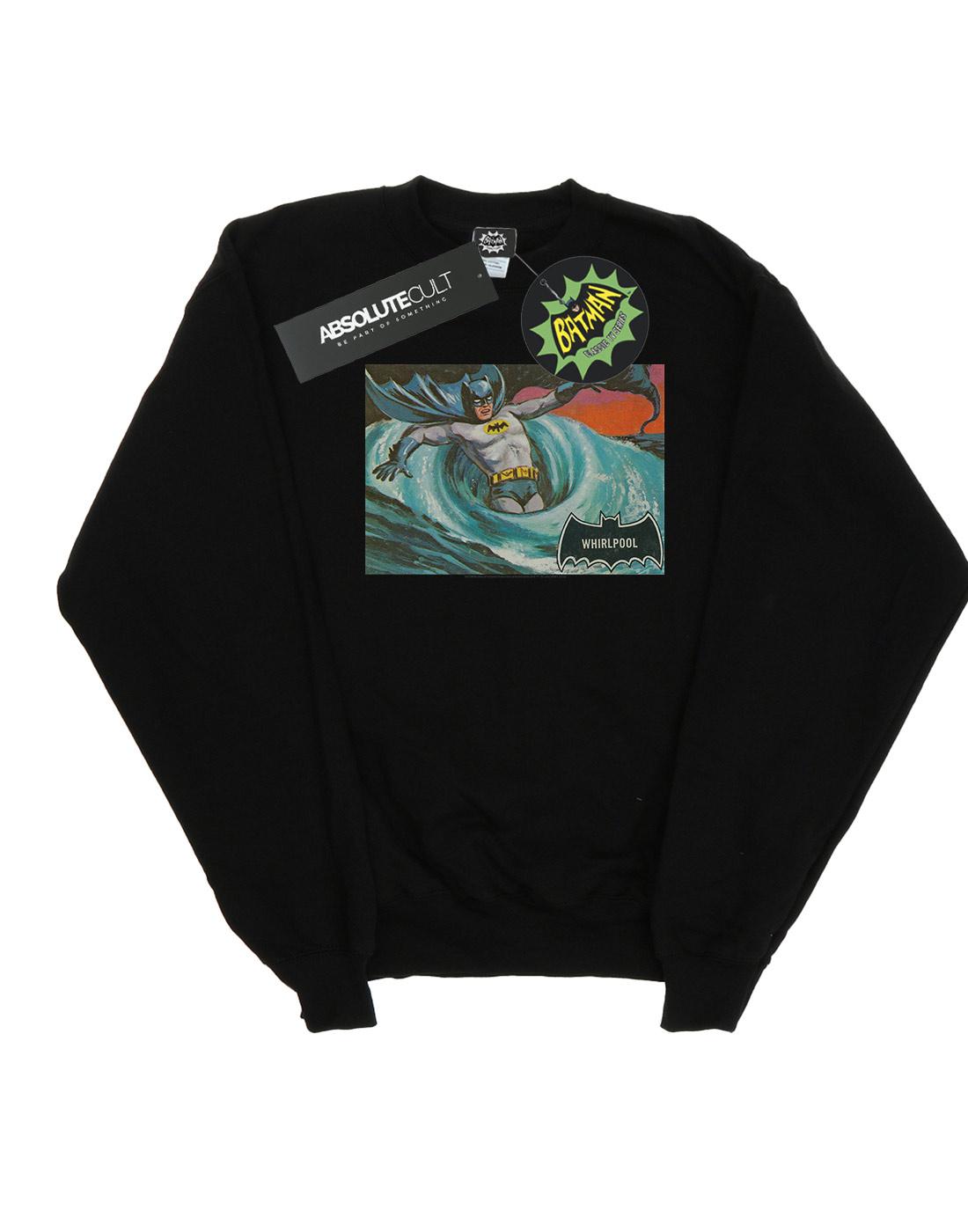 Black - Front - DC Comics Girls Batman TV Series Whirlpool Sweatshirt