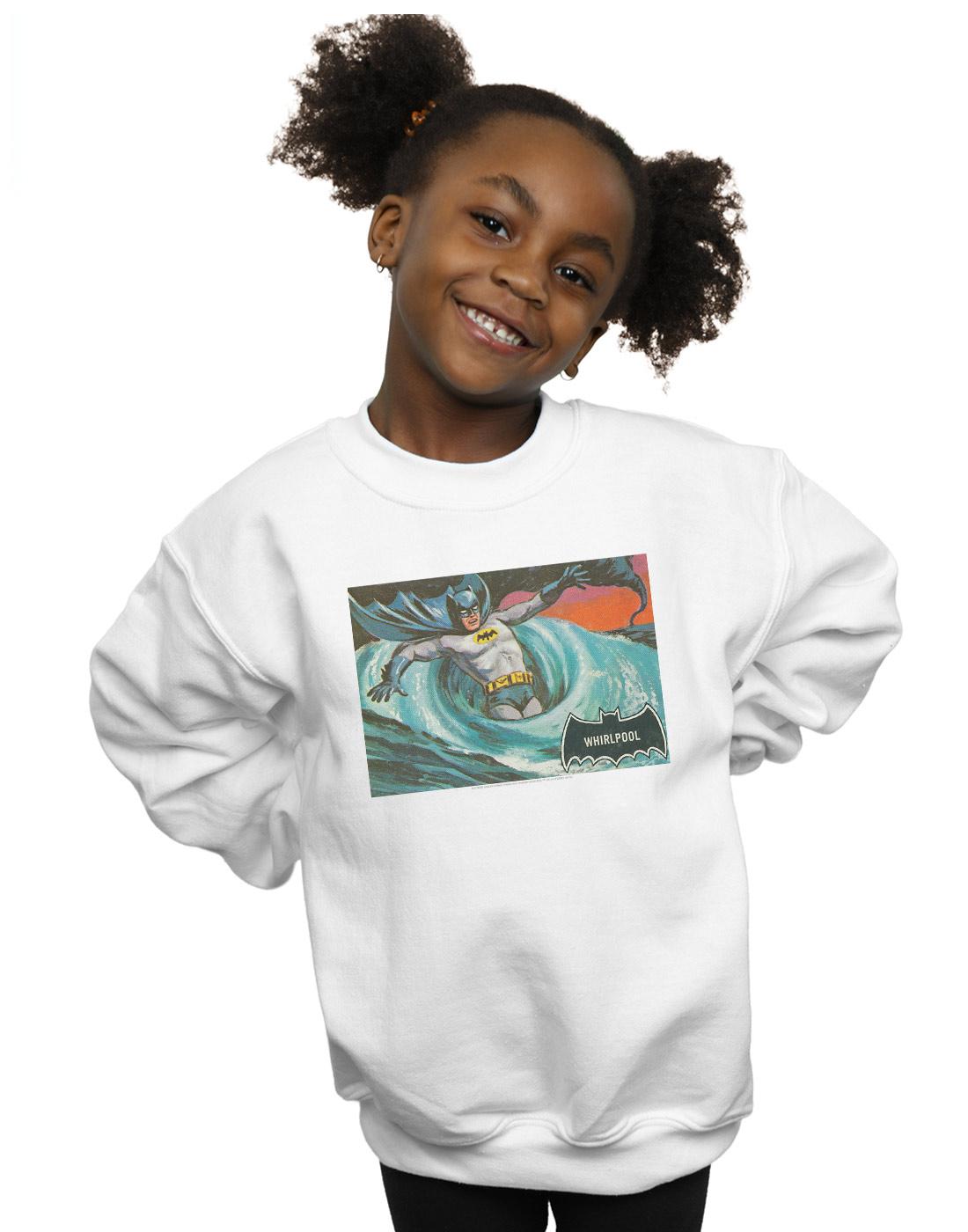 White - Back - DC Comics Girls Batman TV Series Whirlpool Sweatshirt