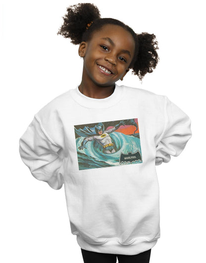 White - Back - DC Comics Girls Batman TV Series Whirlpool Sweatshirt