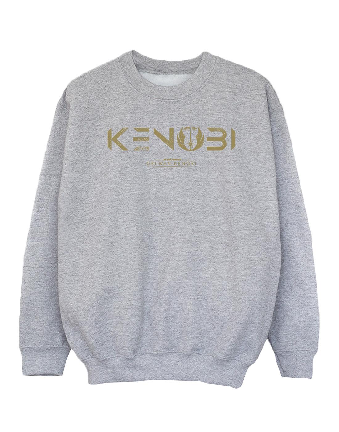 Sports Grey - Front - Star Wars Girls Obi-Wan Kenobi Logo Sweatshirt
