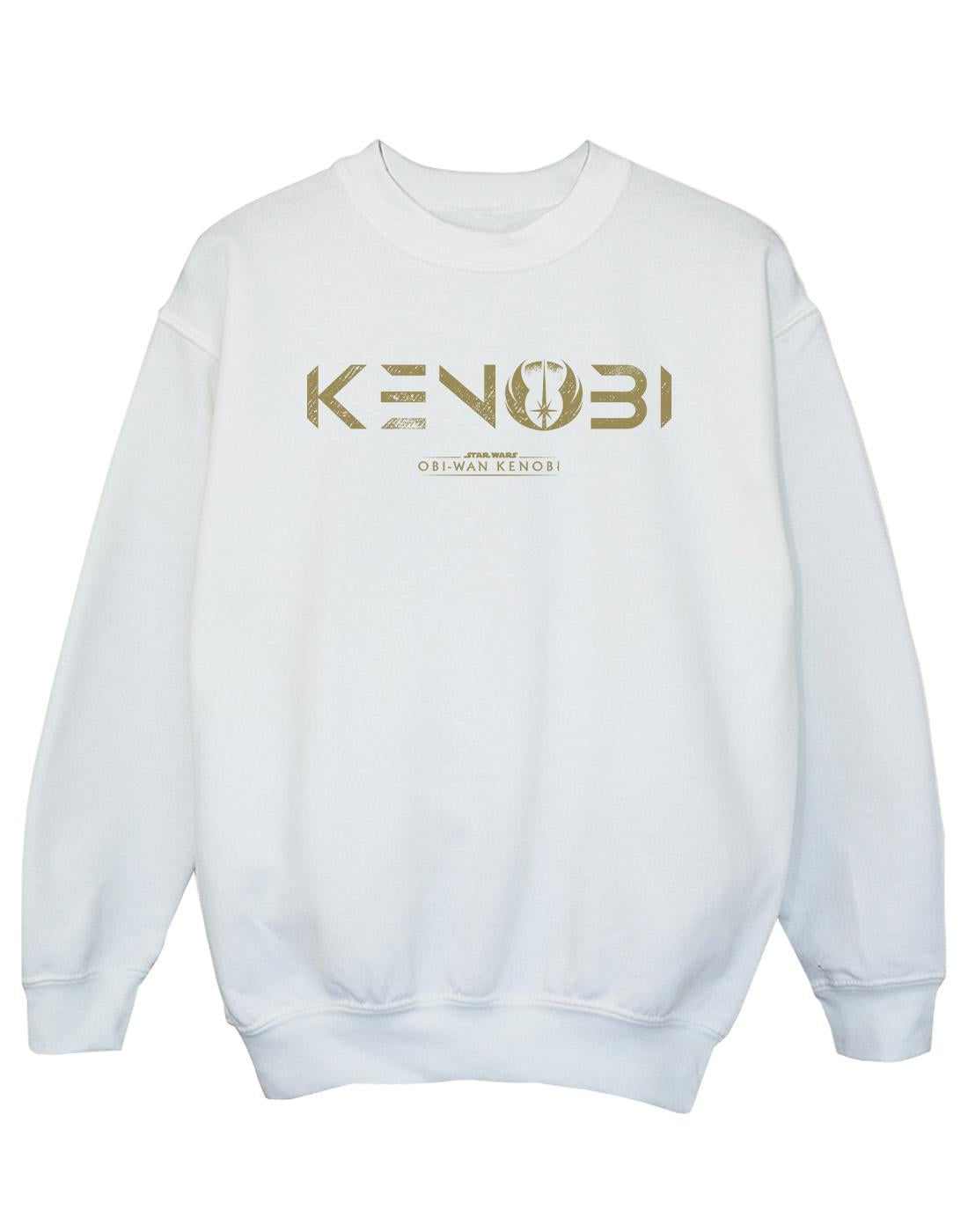 White - Front - Star Wars Girls Obi-Wan Kenobi Logo Sweatshirt