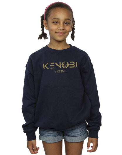 Navy Blue - Back - Star Wars Girls Obi-Wan Kenobi Logo Sweatshirt