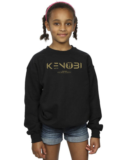 Black - Back - Star Wars Girls Obi-Wan Kenobi Logo Sweatshirt