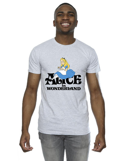 Sports Grey - Back - Disney Mens Alice In Wonderland Tea Drinker Classic T-Shirt