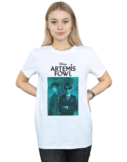 White - Back - Disney Womens-Ladies Artemis Fowl Holly Photo Cotton Boyfriend T-Shirt