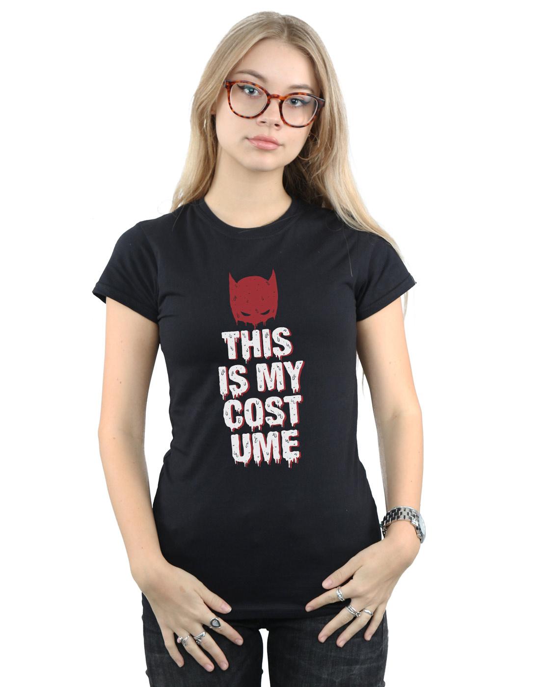 Black - Back - DC Comics Womens-Ladies Batman This Is My Costume Cotton T-Shirt