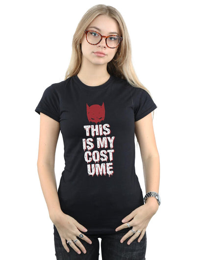 Black - Back - DC Comics Womens-Ladies Batman This Is My Costume Cotton T-Shirt