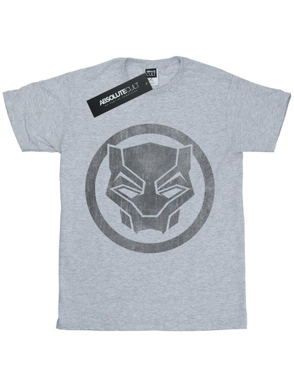 Sports Grey - Front - Marvel Girls Black Panther Distressed Icon Cotton T-Shirt