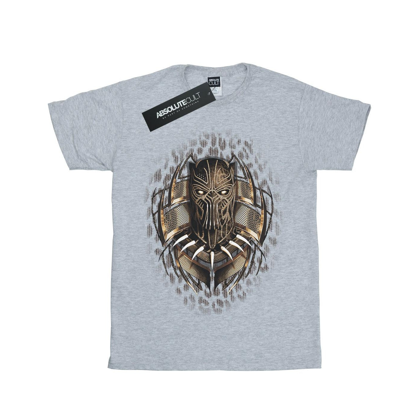 Sports Grey - Front - Marvel Girls Black Panther Gold Killmonger Cotton T-Shirt