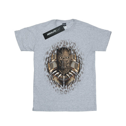 Sports Grey - Front - Marvel Girls Black Panther Gold Killmonger Cotton T-Shirt