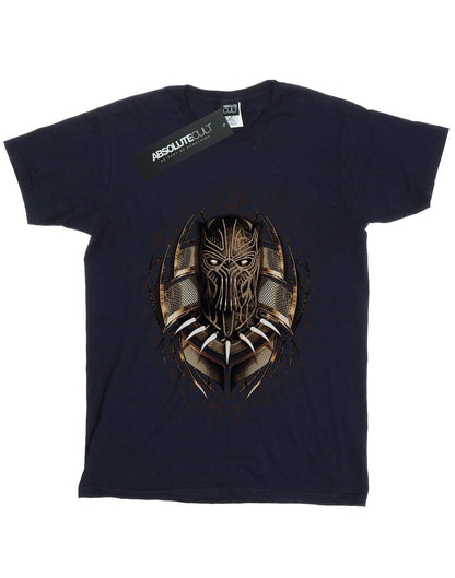 Navy Blue - Front - Marvel Girls Black Panther Gold Killmonger Cotton T-Shirt