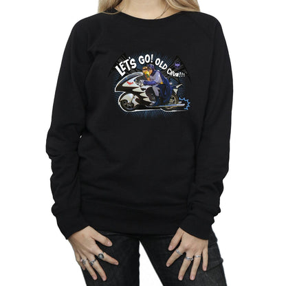Black - Side - DC Comics Womens-Ladies Batman TV Series Bat Bike Sweatshirt