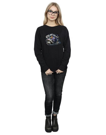 Black - Lifestyle - DC Comics Womens-Ladies Batman TV Series Bat Bike Sweatshirt
