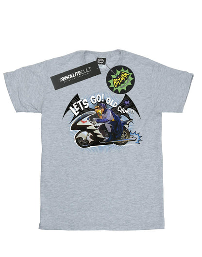 Sports Grey - Front - DC Comics Boys Batman TV Series Bat Bike T-Shirt
