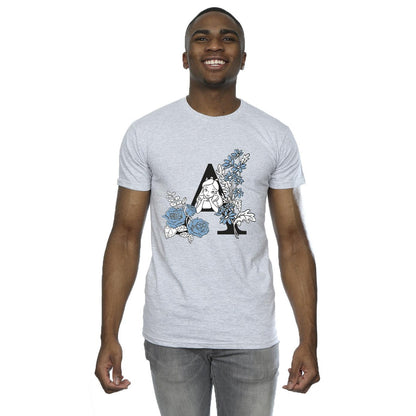 Sports Grey - Back - Disney Mens Alice In Wonderland Letter A T-Shirt