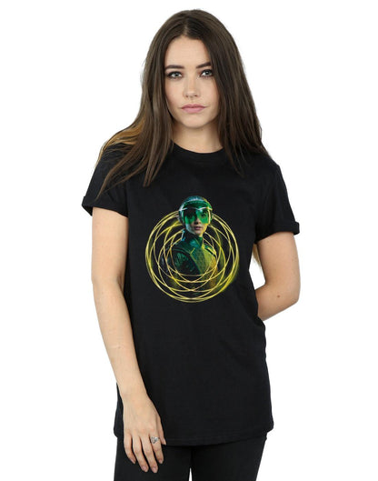 Black - Back - Disney Womens-Ladies Artemis Fowl Holly Short Cotton Boyfriend T-Shirt