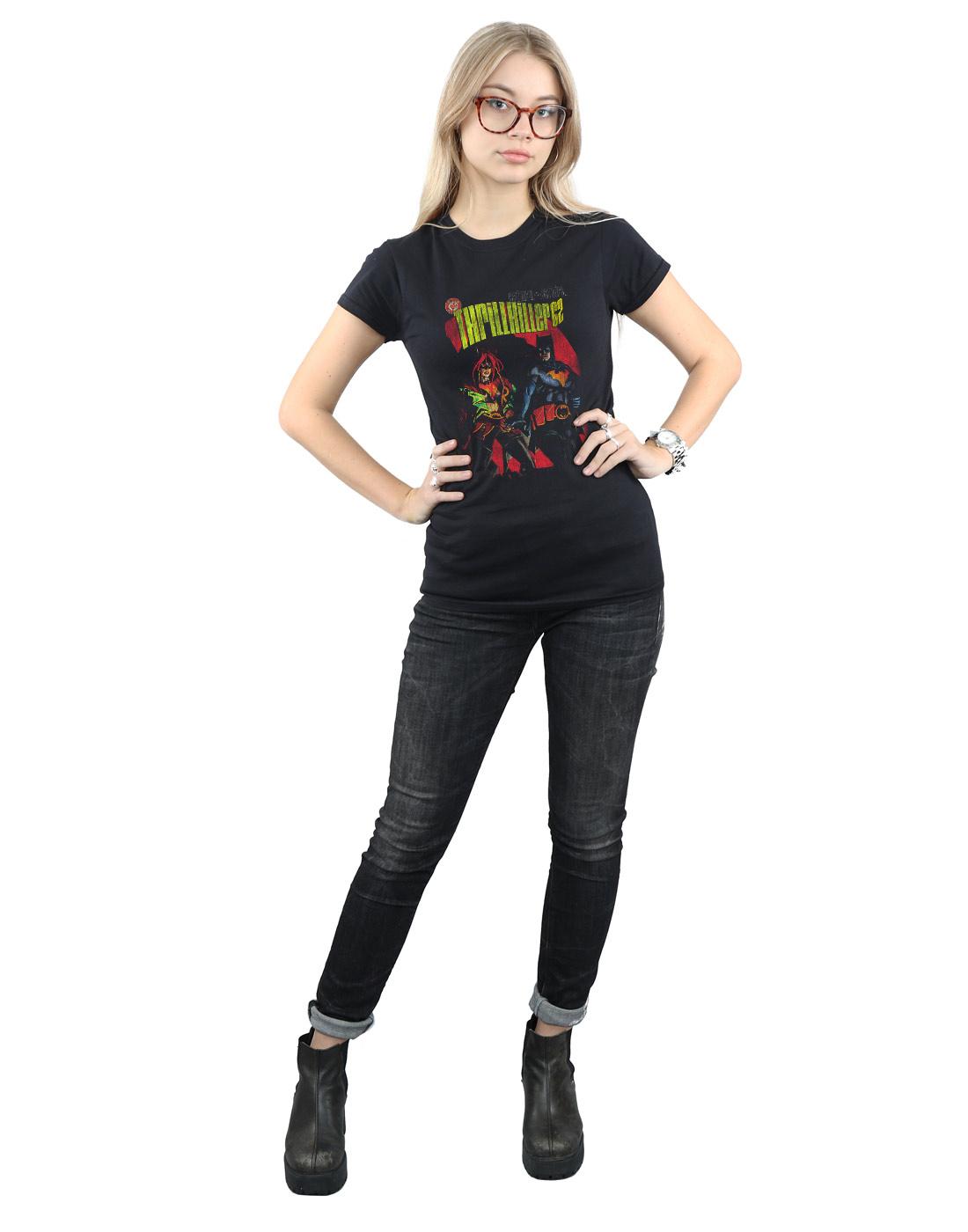 Black - Lifestyle - DC Comics Womens-Ladies Batman And Batgirl Thrilkiller 62 Cotton T-Shirt